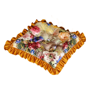 复古花卉蒲团坐垫茶室飘窗垫子椅子软垫学生座椅屁垫懒人席地垫子