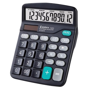 齐心计算器带语音真人发音计算器会计财务专用大按键大屏幕计算机办公用商用太阳能大号计算机器办公用品包邮