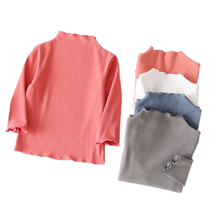 女童高领打底衫加厚内衣阳离子儿童装男童宝宝保暖上衣洋气秋冬装