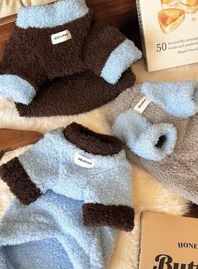 宠物服饰泰迪比熊猫咪保暖棉衣小型犬狗狗双面毛绒秋冬装秋季新款