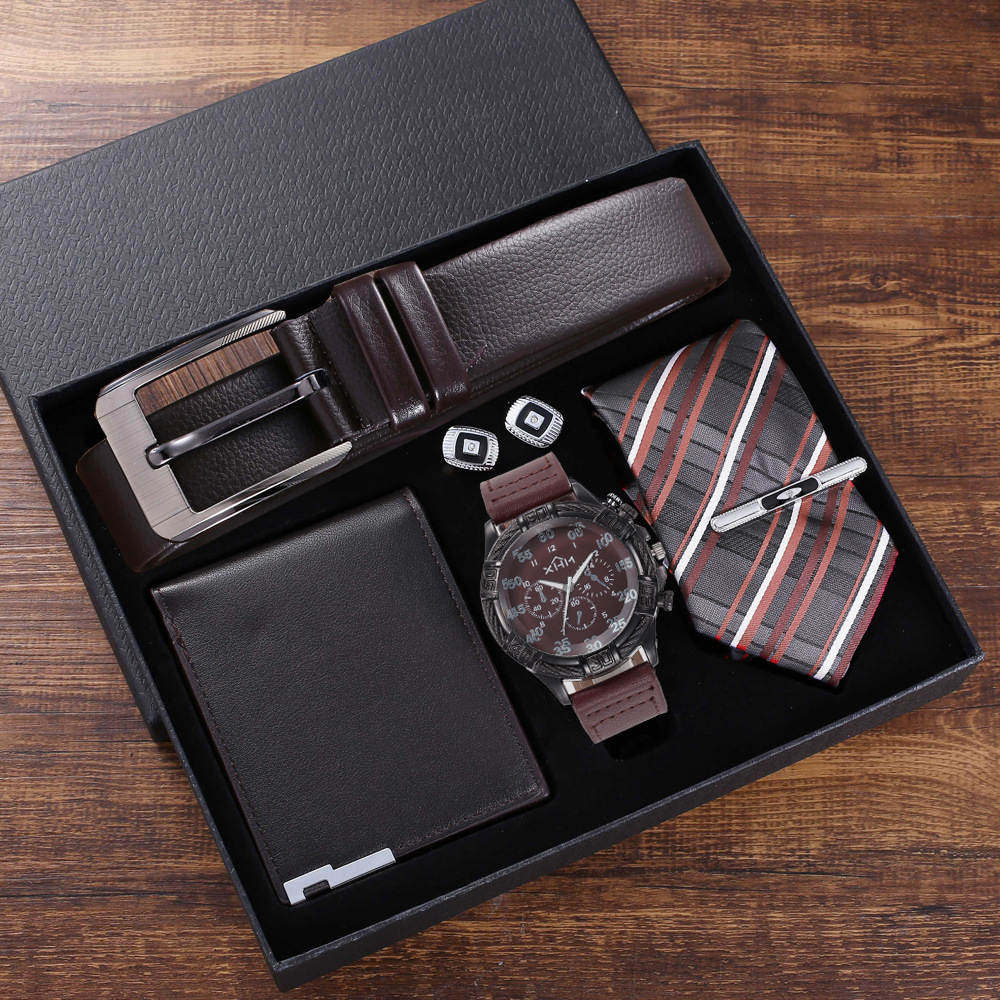 men luxury watch gifts set for pen wallet quartz wristwatch