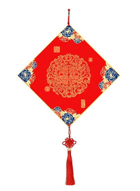 宛陵加厚福卡挂件写福字的卡纸福字纸空白对联纸手写春联纸蜡染宣纸斗方硬卡中国结挂饰宫廷彩绘福字红纸批发