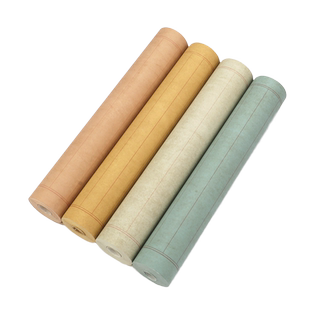 蜡染长卷宣纸小楷纸带竖条格2 3 4 5厘米格状元笺做旧仿古半生半熟书法专用作品纸空白卷轴兰亭序抄经纸