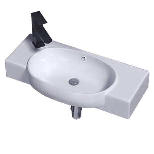 小户型挂墙式陶瓷洗手盆窄边超长墙角洗脸盆卫生间阳台挂盆洗漱池