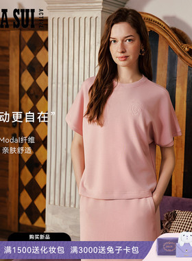ANNASUI安娜苏运动棉花糖系列2026早春新款宽松短袖T恤慵懒风女士