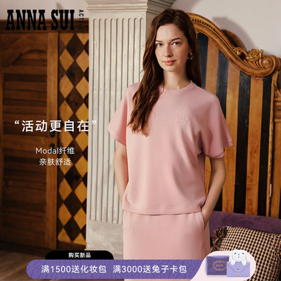 ANNASUI安娜苏运动棉花糖系列2026早春新款宽松短袖T恤慵懒风女士