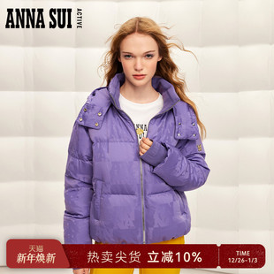 安娜系列 经典 logo提花白鹅绒羽绒服 SUI安娜苏运动 ANNA