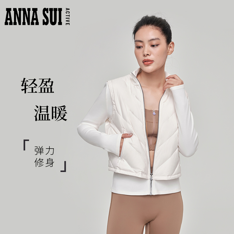 ANNASUI羽绒拼接长袖拉链外套
