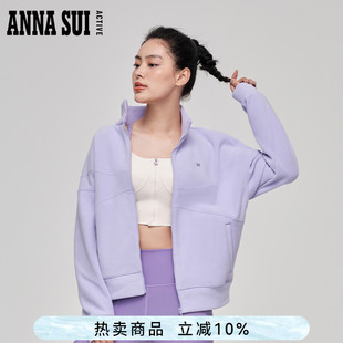 ANNA 多元 系列 拼接摇粒绒抓绒外套拉链上衣女 SUI安娜苏运动