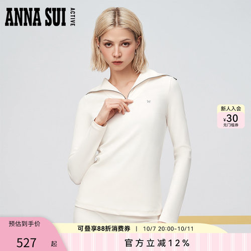 Annasui复古翻领女士t恤