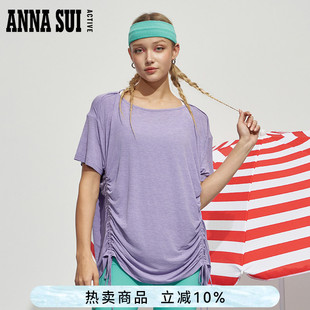 系列垂柳亲肤透气吸湿速干3A抗菌瑜伽T恤女 ANNASUI安娜苏运动多元