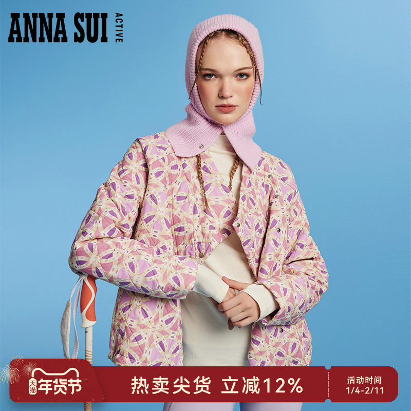 ANNA SUI安娜苏运动  探索系列 印花廓形轻薄夹棉印花棉服女,户外/登山/野营/旅行用品,保暖棉衣,淘宝优惠券,粉丝福利购,淘宝优惠卷