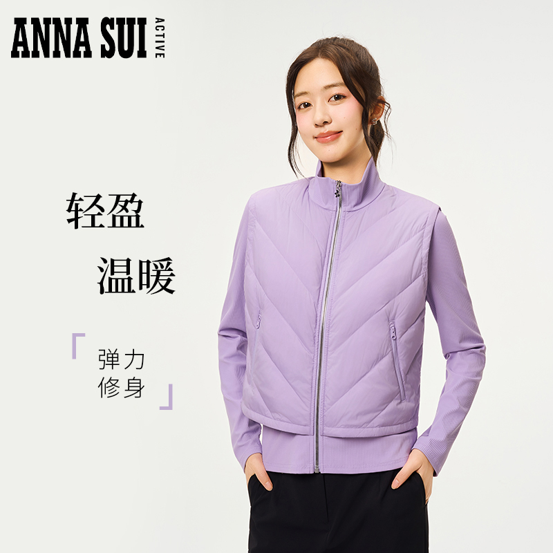 ANNASUI羽绒拼接长袖拉链外套