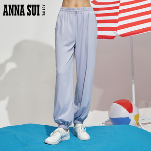 ANNA 轻盈感系列 防晒反光银蝴蝶3A抗菌长裤 女 SUI安娜苏运动