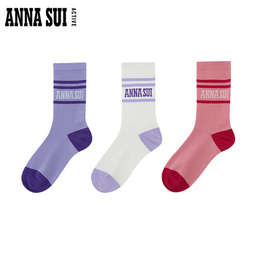 Annasui撞色条纹舒适透气