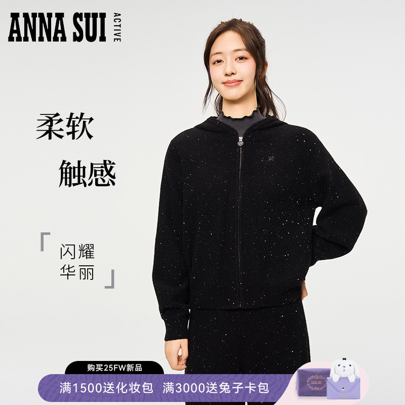 安娜苏运动羊毛混纺针织衫