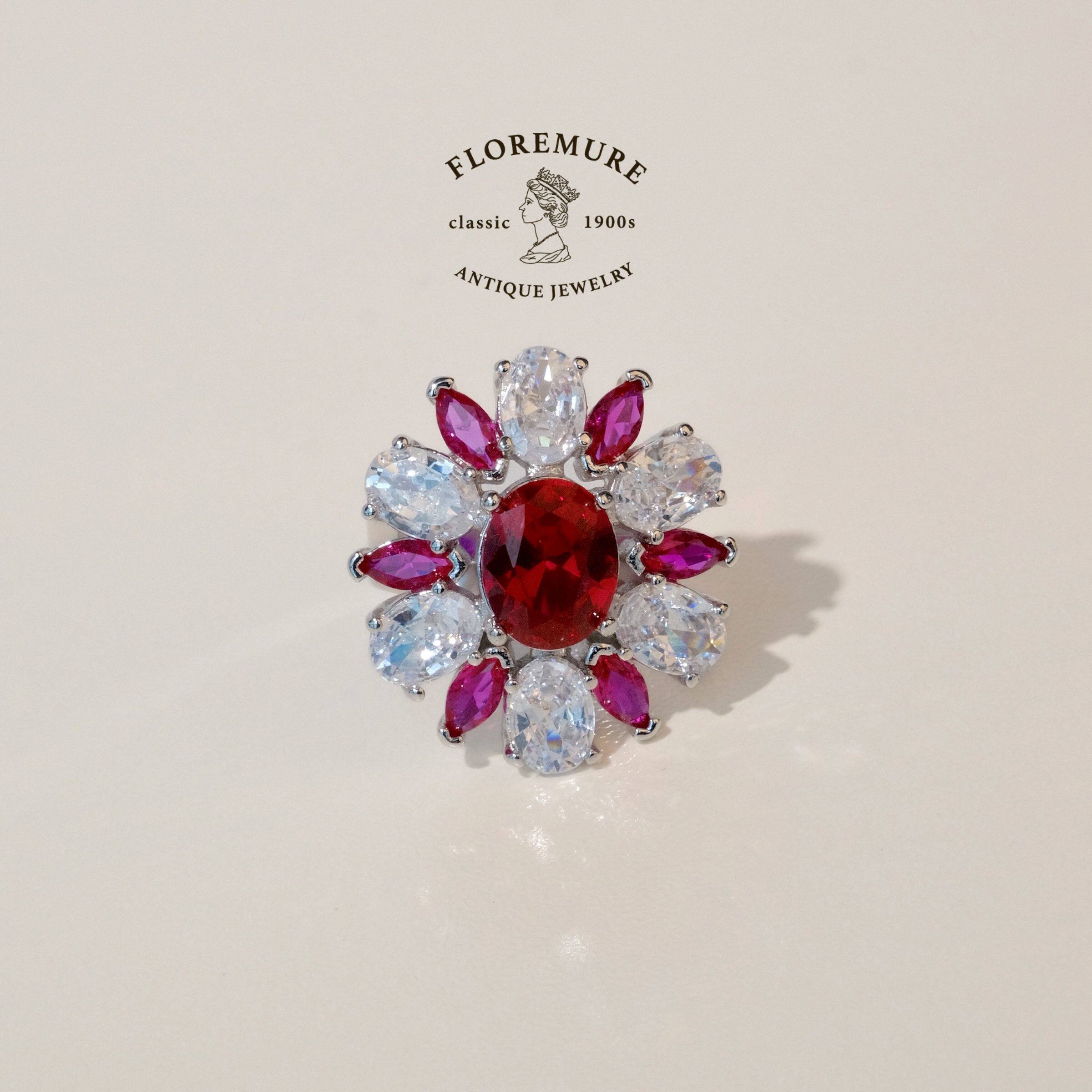 OscarHeym@n俄式珠宝红宝戒指