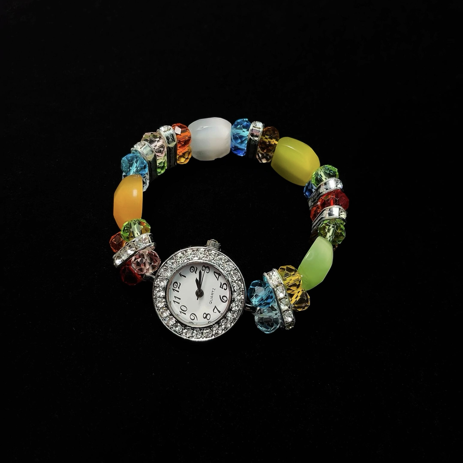 Vintage古着 Colored diamond circle手表
