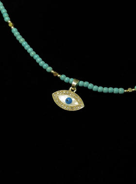 Vintage古着 Eye of Agate项链