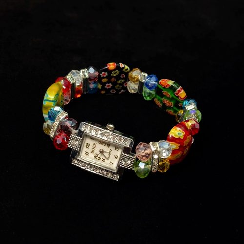 Vintage古着 Glazed flower watch手表