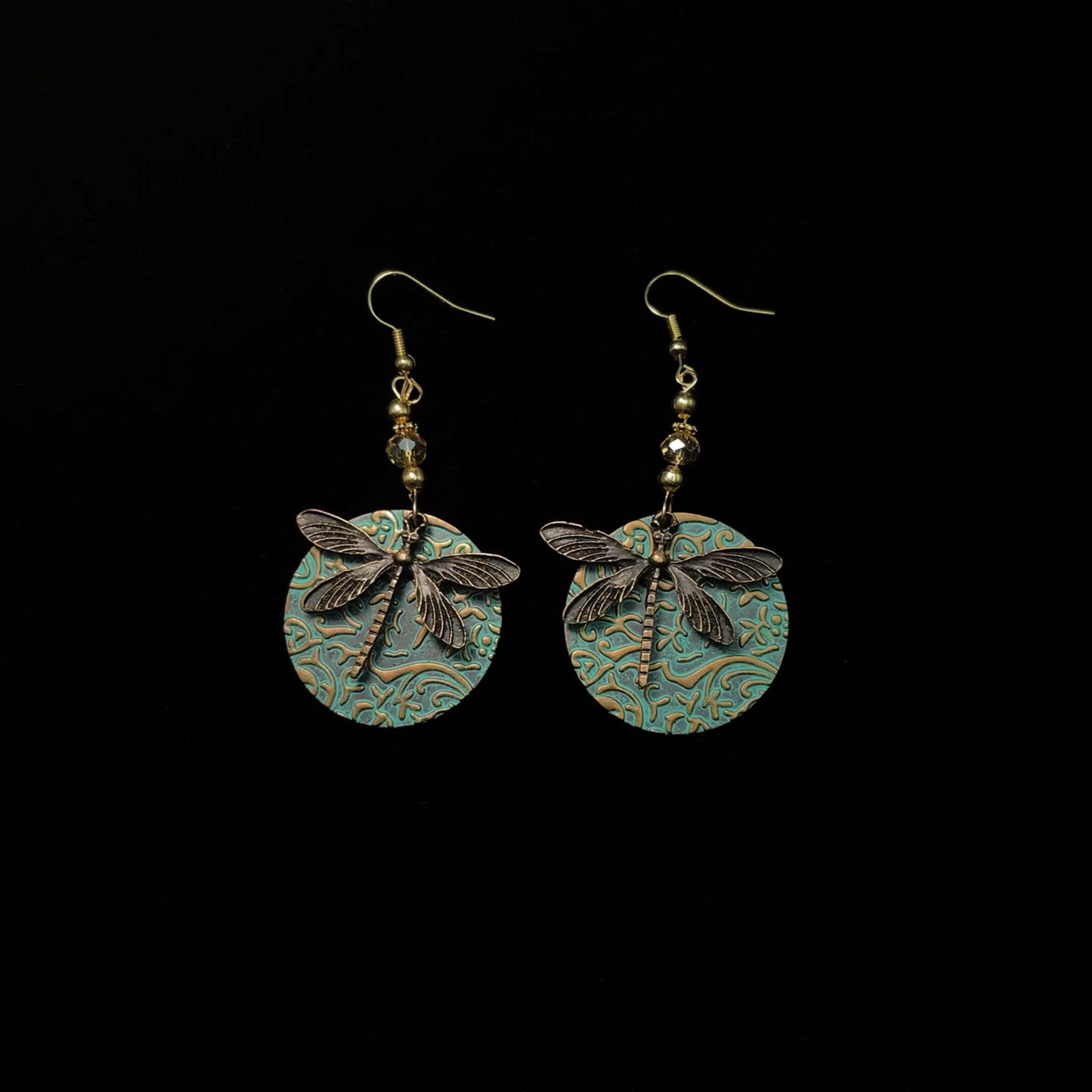 Vintage古着 Bohemian dragonfly耳饰