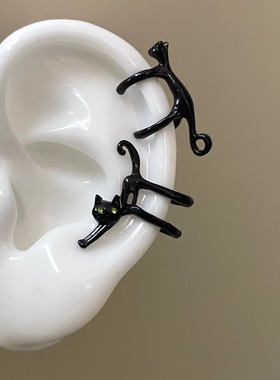 Vintage古着 Whispers of the Feline耳骨夹