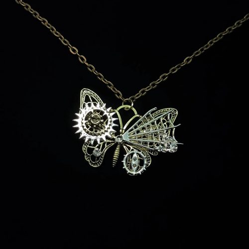 Vintage古着 Mechanical butterfly项链
