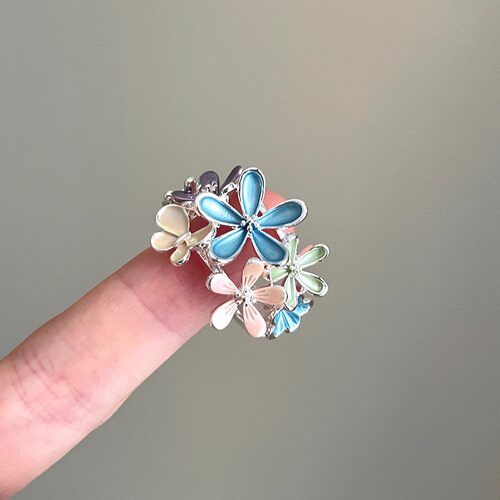 Vintage古着 Oil-dropping daisy戒指