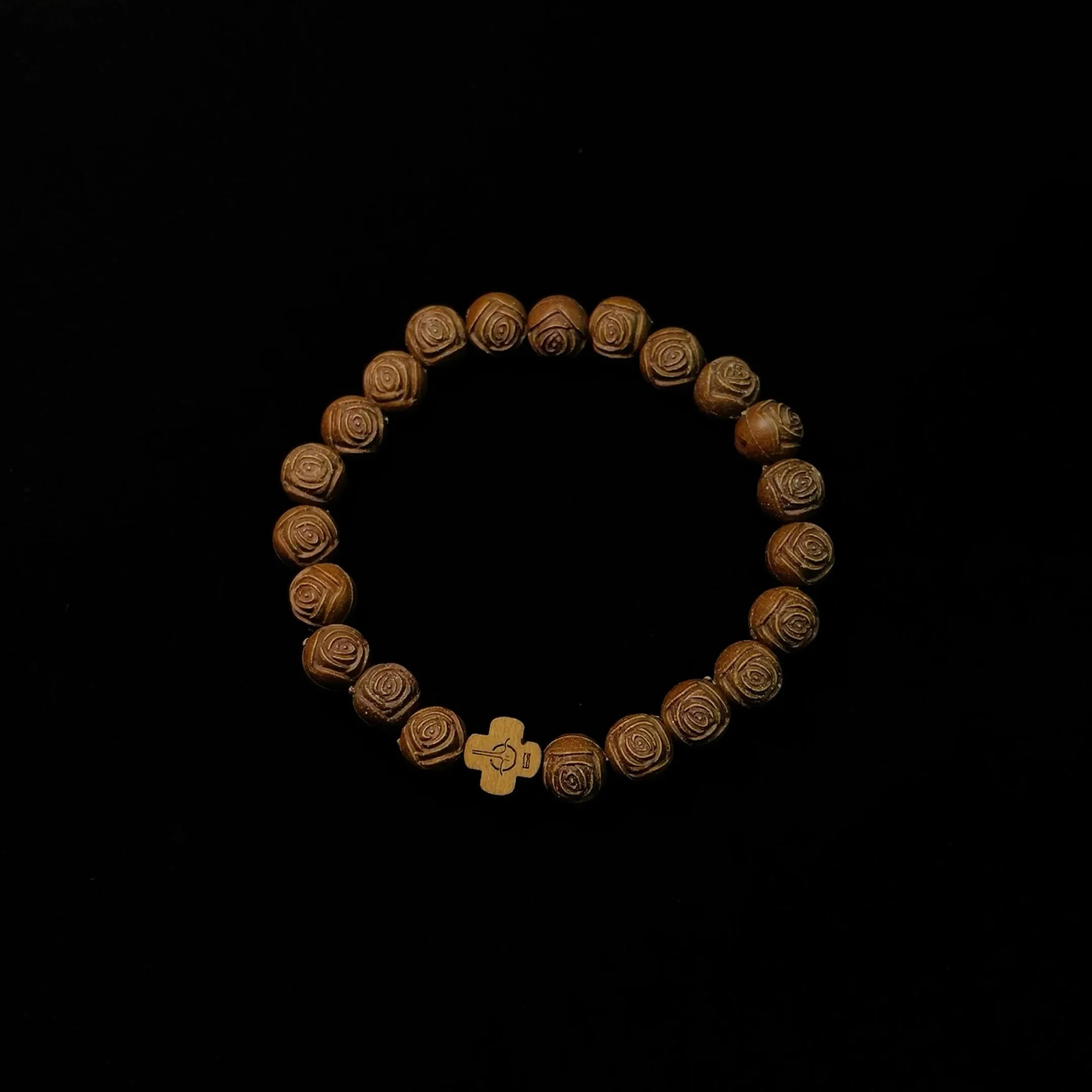 Vintage古着 Wooden roses手串