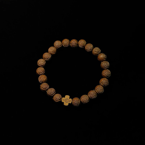 Vintage古着 Wooden roses手串