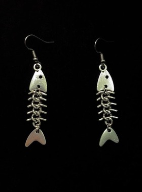 Vintage古着 Small fish bones耳饰