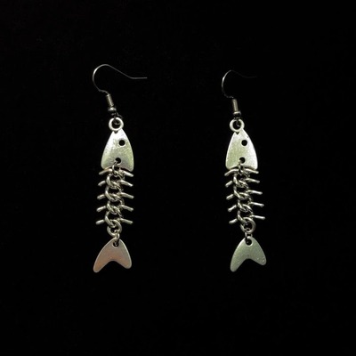 Vintage古着 Small fish bones耳饰
