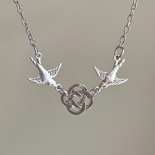 Knot Irish Bird项链 Celtic Vintage古着