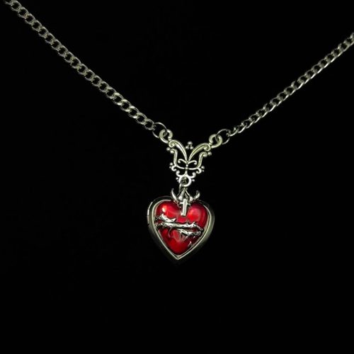 Vintage古着 Thorns and red hearts项链