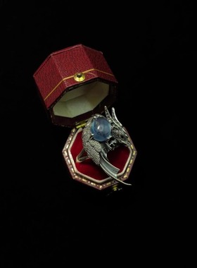 Vintage古着 Grayscale Dragon戒指