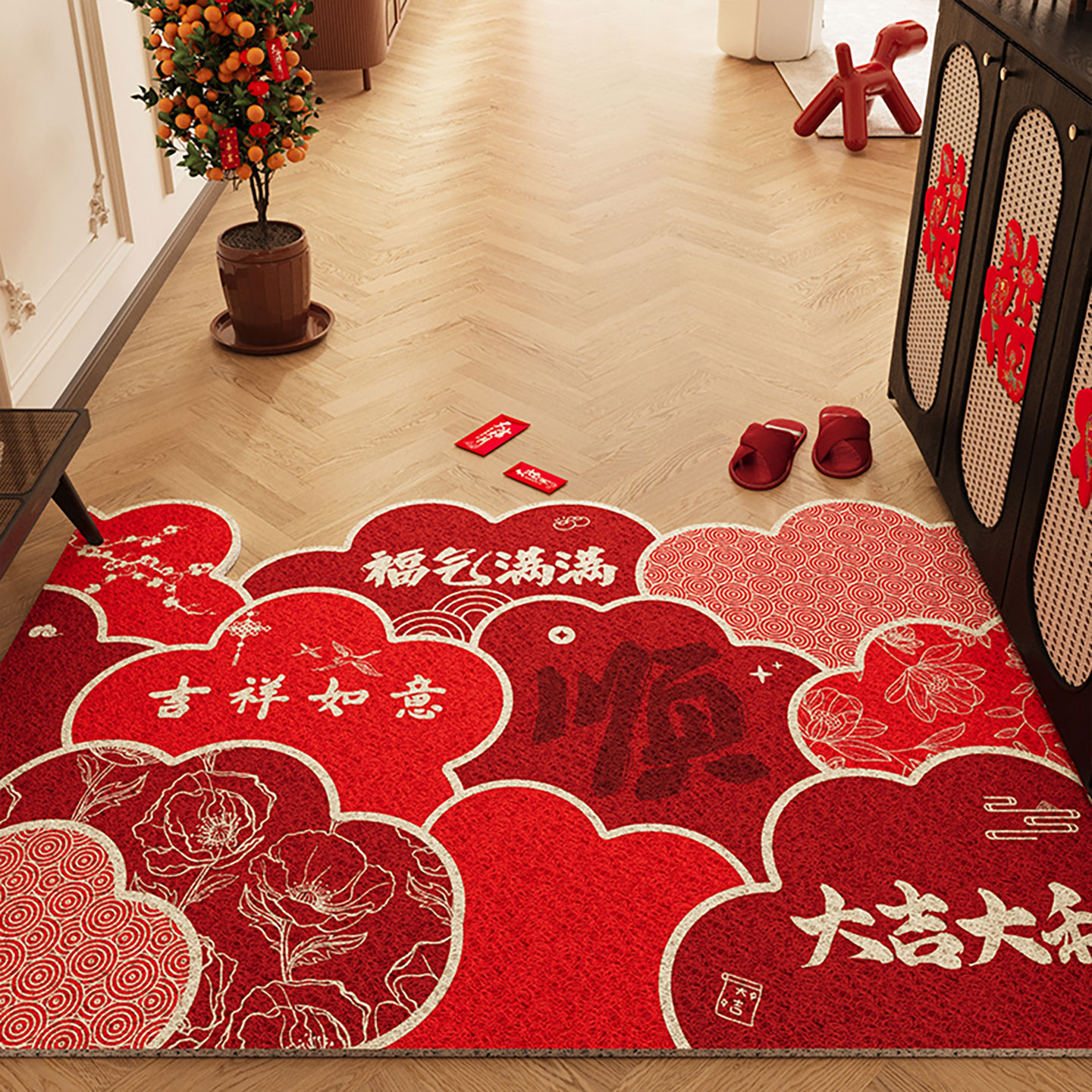 新款乔迁入户门地垫丝圈脚垫门垫