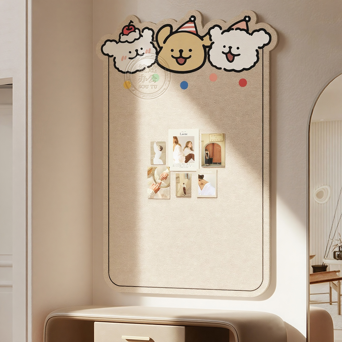 毛毡板墙贴照片墙展示墙背景板