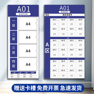 仓库货架库位管理看板库存仓储导视挂牌物料出入状态牌可更换擦写记录标识牌库房可目视化标识卡库存看板定制