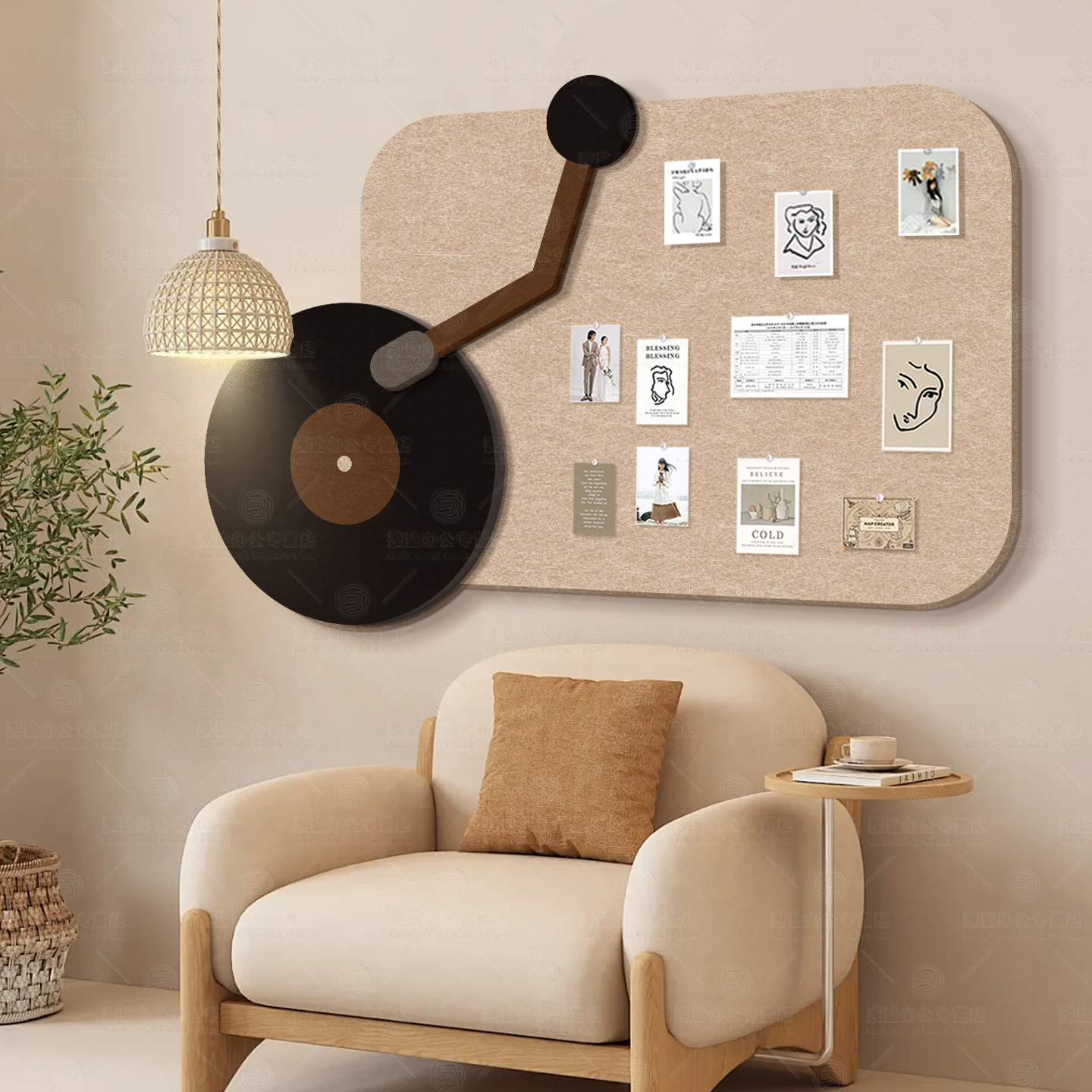 毛毡板墙贴照片墙展示墙背景板