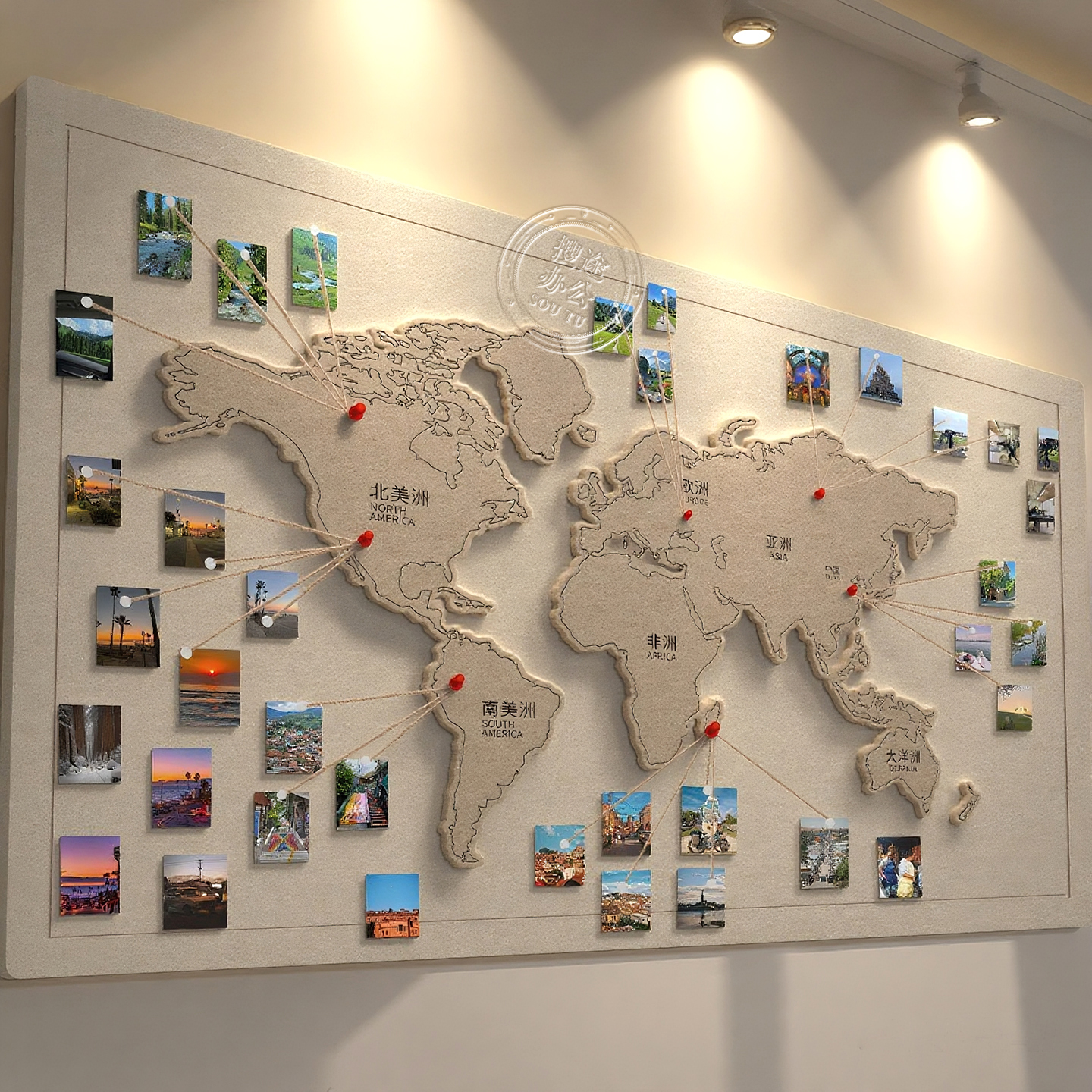 毛毡板墙贴照片墙展示墙背景板