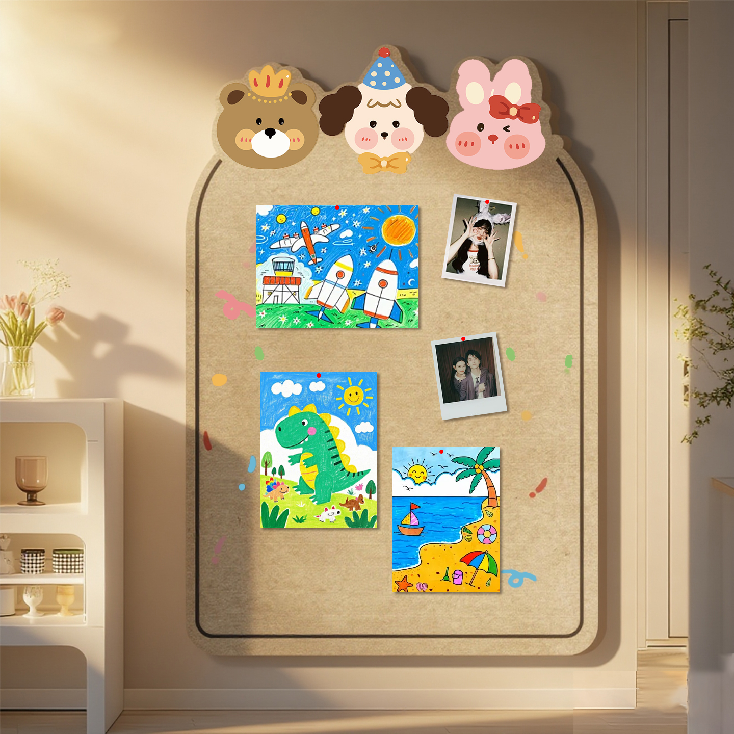 免打孔毛毡板墙贴照片墙展示墙