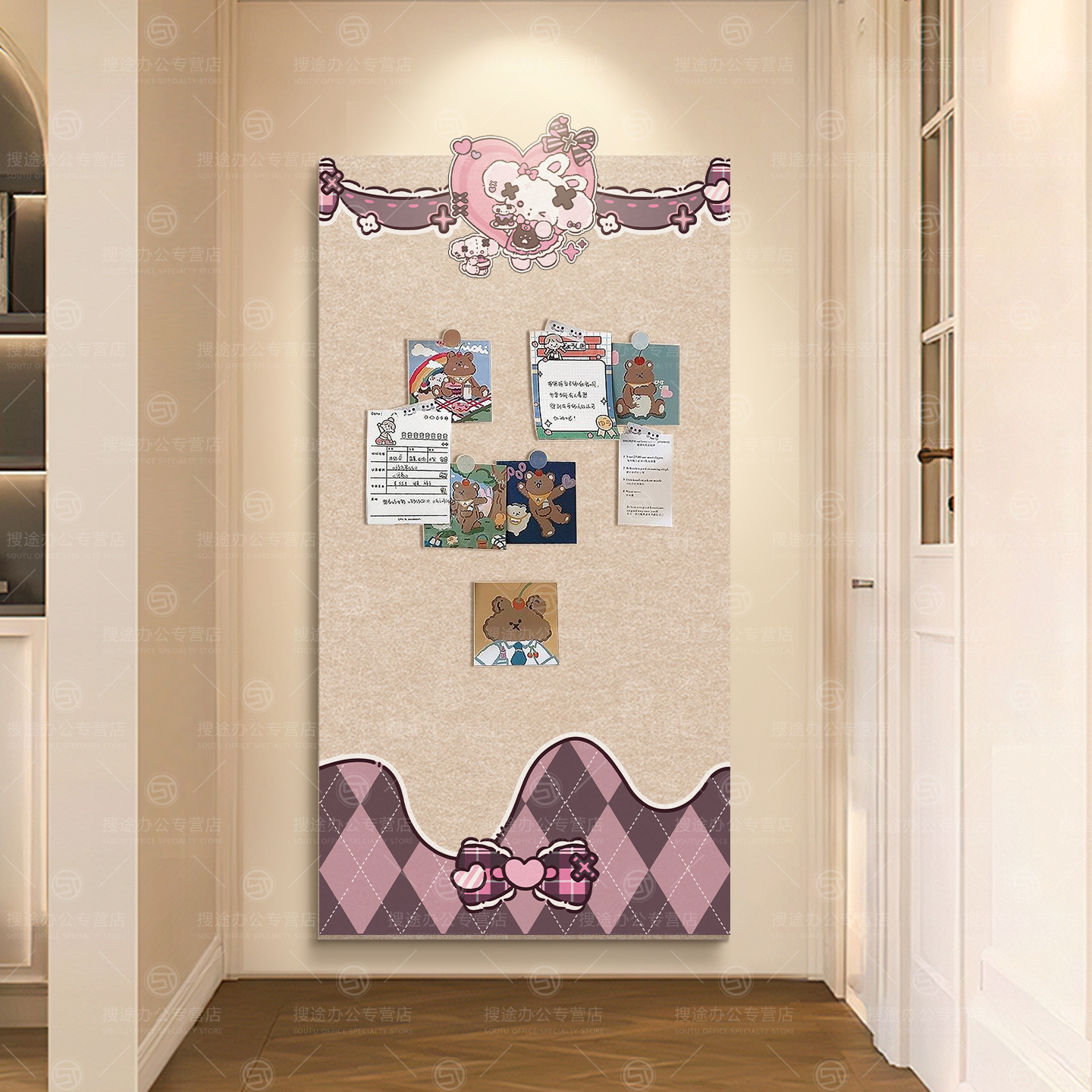 免打孔毛毡板墙贴照片墙展示墙