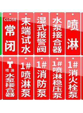 消防水泵房标识牌亚克力