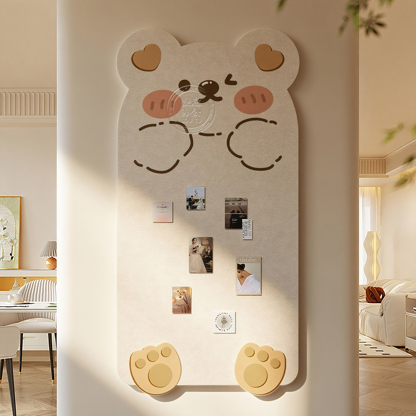 毛毡板墙贴照片墙展示墙背景板