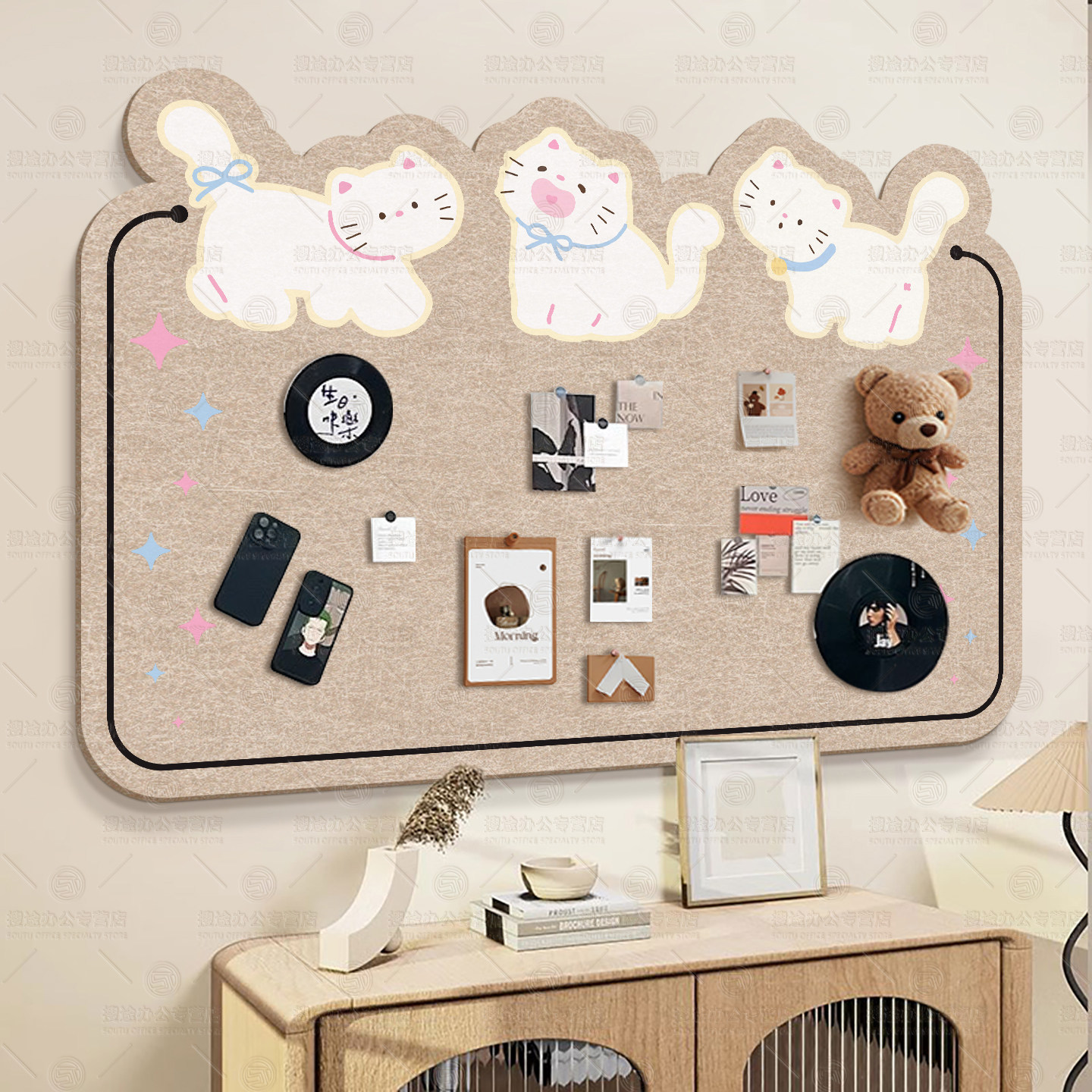 照片墙diy装饰毛毡板墙贴作品展示板玄关客厅挂墙拍立得免打孔留,文具电教/文化用品/商务用品,软木板/照片板/毛毡板,淘宝优惠券,粉丝福利购,淘宝优惠卷