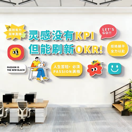 办公室销售团队激励标语墙贴