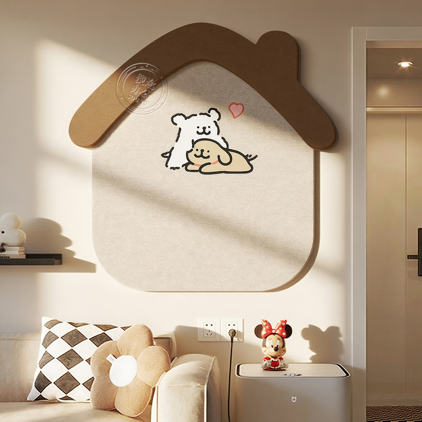 毛毡板墙贴照片墙展示墙背景板