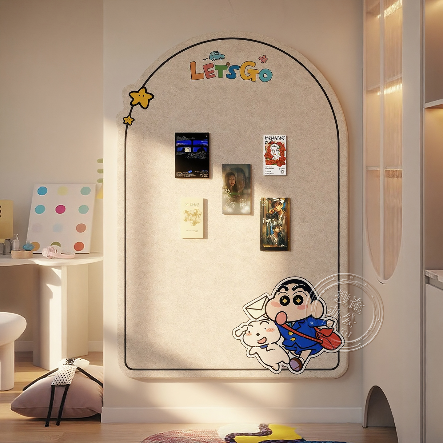 毛毡墙贴照片墙背景板毛毡板墙面软木板毛毡版照片展示墙蜡笔小新创意羊毛粘板幼儿园墙贴主题墙相片墙文化墙