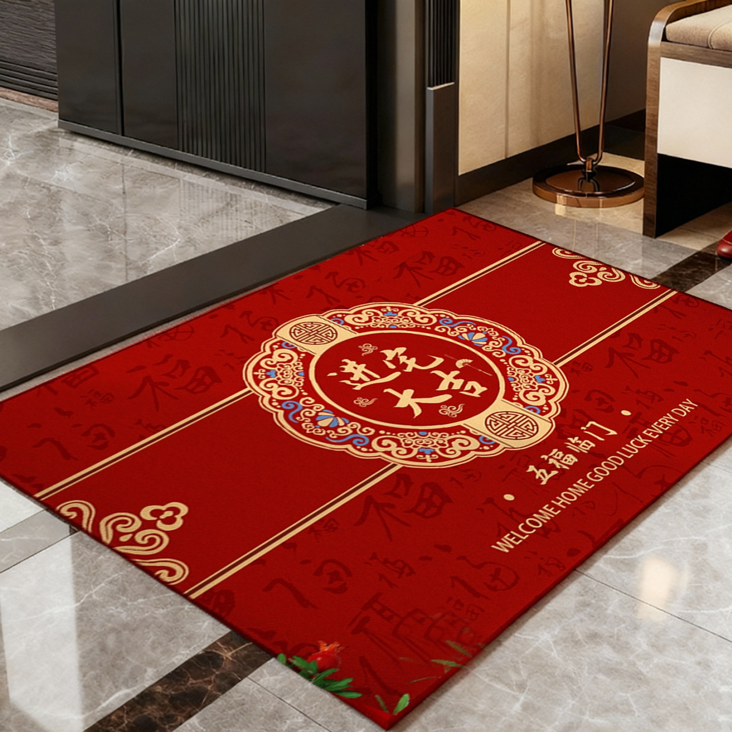 入户门地垫家用脚垫进门门口玄关地毯红色喜庆地毯乔迁免打理垫子,居家布艺,入户地垫,淘宝优惠券,粉丝福利购,淘宝优惠卷