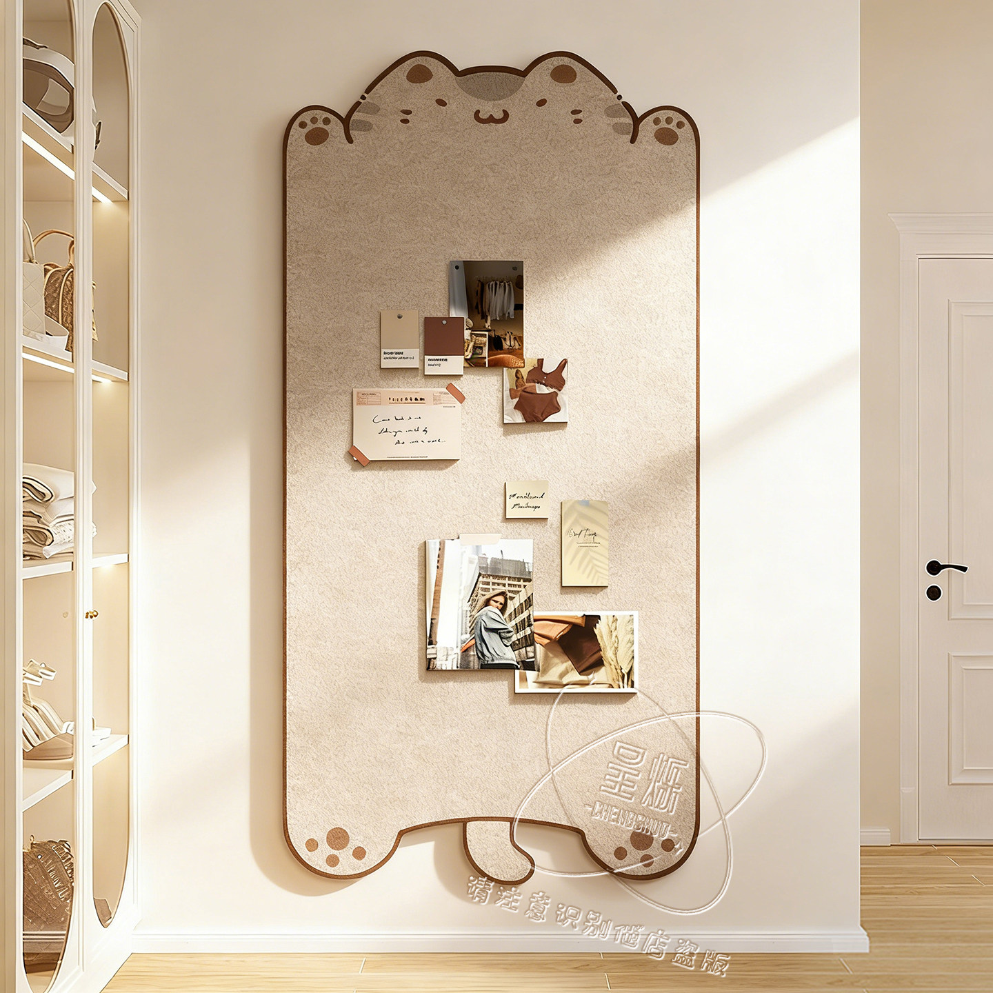 毛毡墙贴照片墙展示墙背景板装饰创意软木玄关客厅书房卧室免打孔愿景